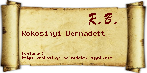 Rokosinyi Bernadett névjegykártya
